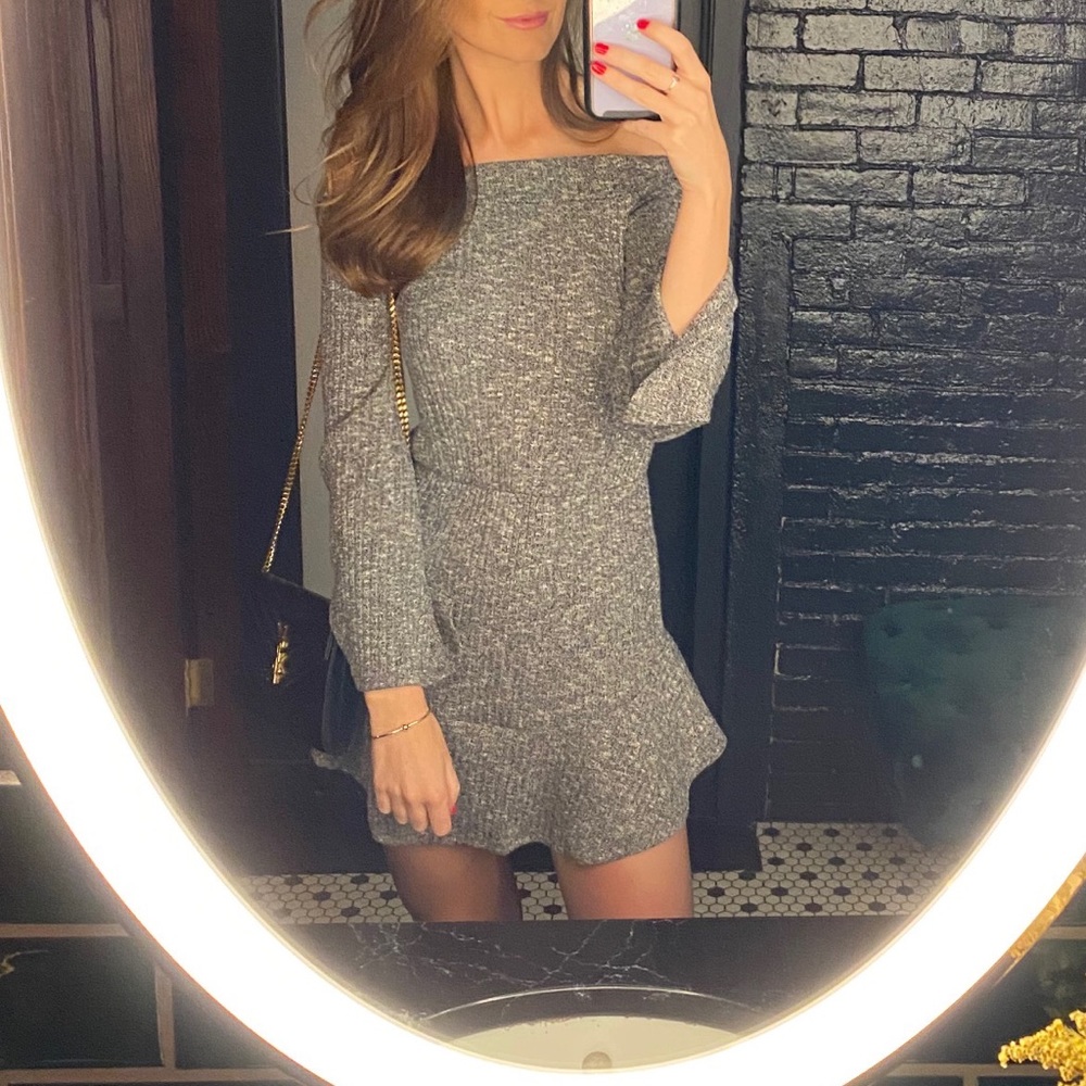 Off the shoulder sweater dress!